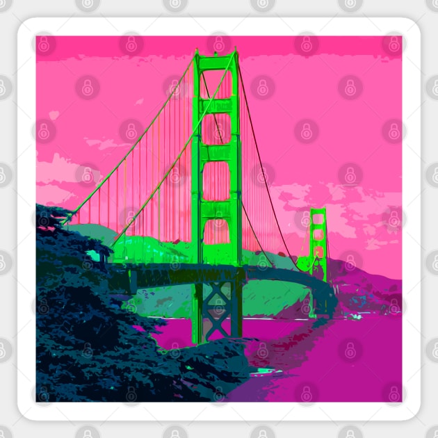 Golden Gate Bridge 007 Sticker by JAMFoto